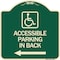 Signmission Accessible Parking on Left Arrow W/ Graphic Heavy-Gauge Aluminum Sign, 18" x 18", G-1818-24356 A-DES-G-1818-24356 - alternate 1